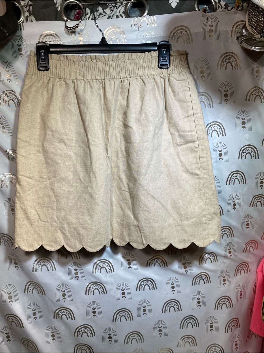 J. Crew Beige Lined Skirt with Elastic Waist - Picture 4 of 11